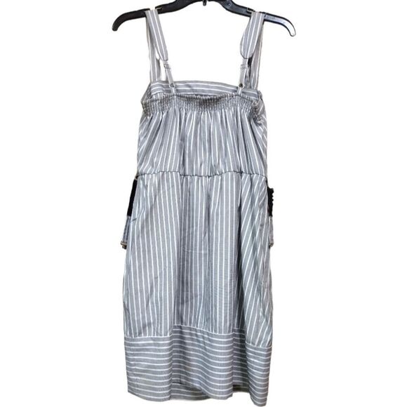 BCBGENERATION Gray With White Stripes Asymmetrical Dress Size Small! - Picture 10 of 15